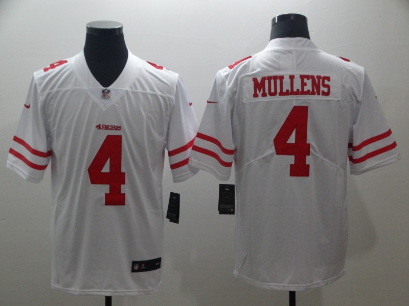 Men's San Francisco 49ers Nick Mullens #4 White Jersey